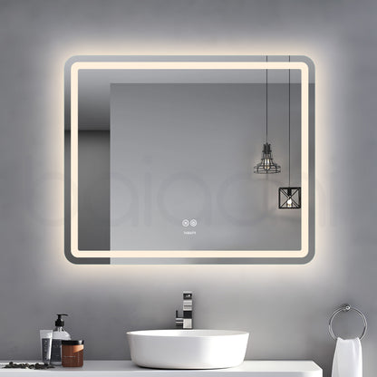 Baiachi 900x750 LED Rectangle Frameless Mirror