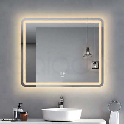 Baiachi 900x750 LED Rectangle Frameless Mirror