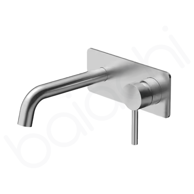 Baiachi Moreton Slimline Wall Basin Mixer Stainless Steel