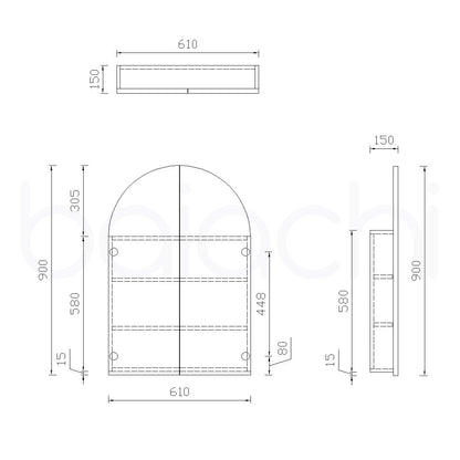 Baiachi Ellis Bathroom Mirror Cabinet