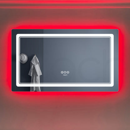 Baiachi LED Square 1200x700mm RGB Anti-Fog Mirror
