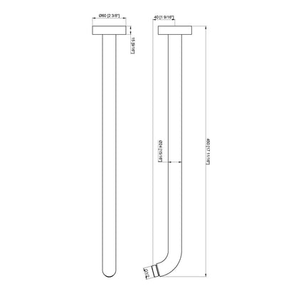 Moreton Round Wall Shower Arm Brushed Nickel