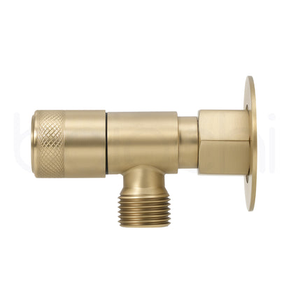 Baiachi Shattaf Loose Nut Mini Cistern Stop Stainless Steel Quarter Turn with Backflow Valve PVD Brushed Gold