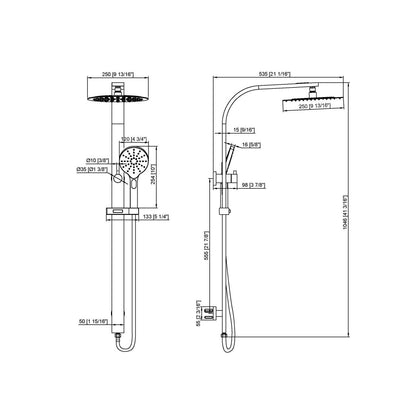 Hamilton Multi Function Shower Brushed Nickel