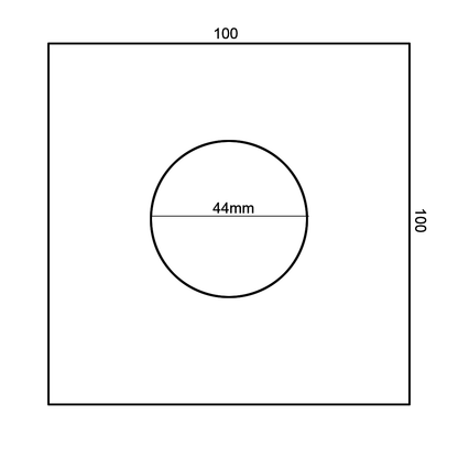 Baiachi 100 x 100mm Square Tile Insert Floor Waste 45mm outlet Chrome