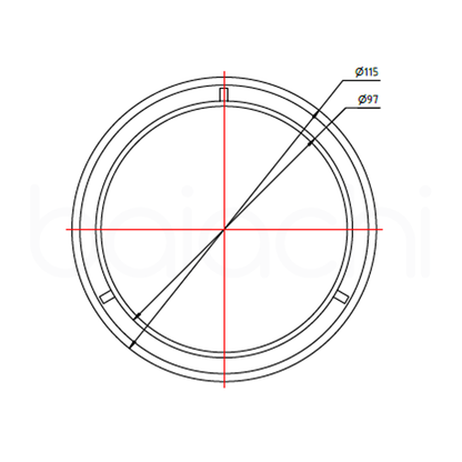Baiachi 115mm Round Tile Insert Floor Waste Gun Metal