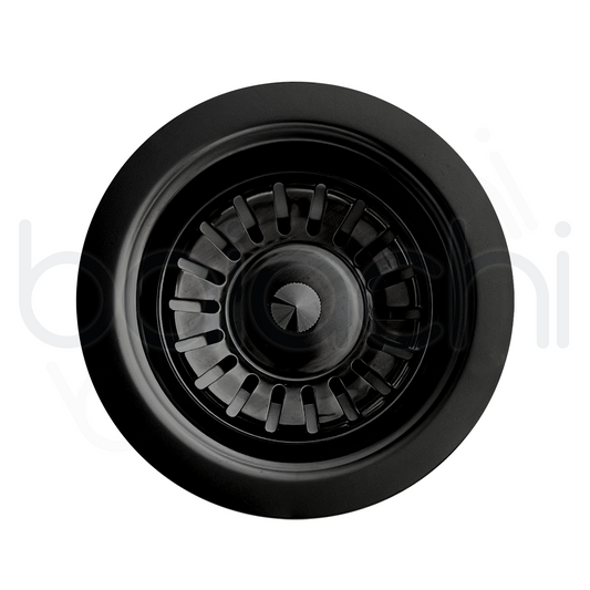 Baiachi Stainless Steel Basket Kitchen Sink Waste 50mm Matte Black.