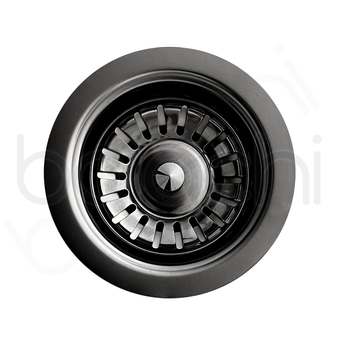 Baiachi Stainless Steel Basket Kitchen Sink Waste 50mm Gun Metal