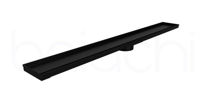 901-1200mm Linear Tile Insert Adjustable Floor Waste Matte Black
