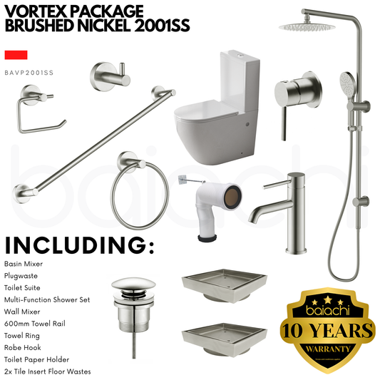 VORTEX PACKAGE BRUSHED NICKEL 2001SS
