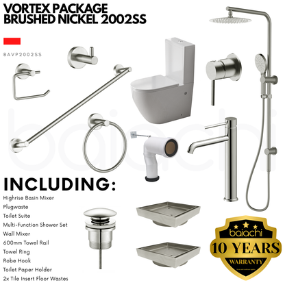 VORTEX PACKAGE BRUSHED NICKEL 2002SS