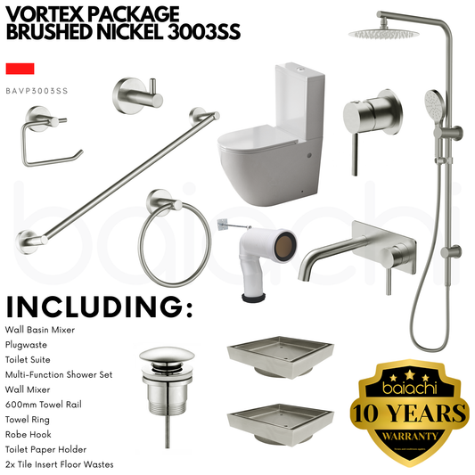 VORTEX PACKAGE BRUSHED NICKEL 3003SS