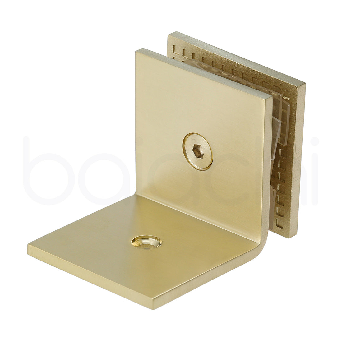 Baiachi 1000mm Arched Glass Fixed Panel Shower Screen Brushed Gold