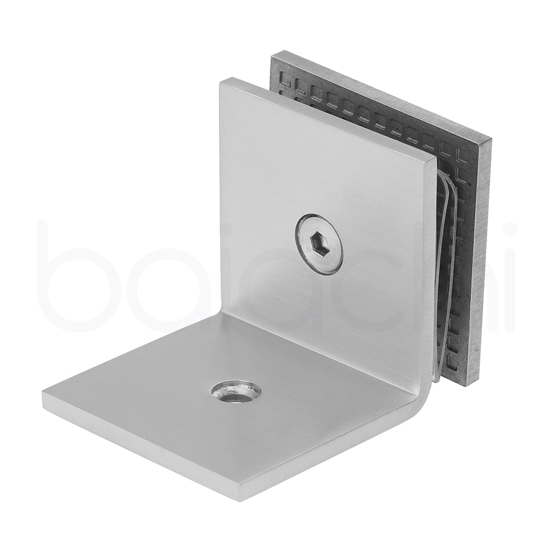 Baiachi 700mm Curved Fixed Panel Shower Screen Brushed Nickel
