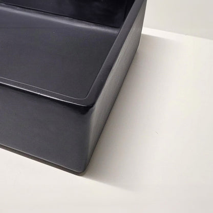 Spring Hill Designs Aila Rectangular Above Counter Concrete Basin Ebony