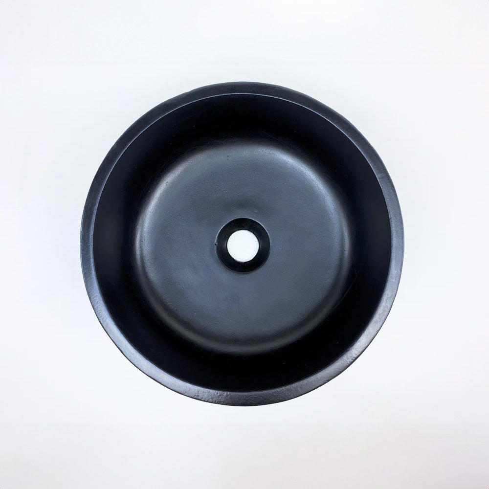 Spring Hill Designs Elios Circular Above Counter Concrete Basin Ebony