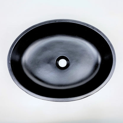 Spring Hill Designs Helia Oval Above Counter Concrete Basin Ebony