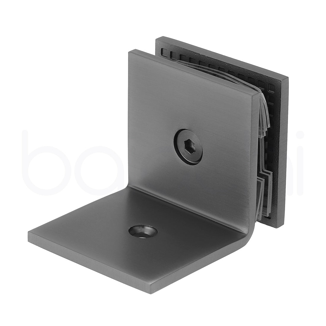 Baiachi 800mm Curved Fixed Panel Shower Screen Gun Metal