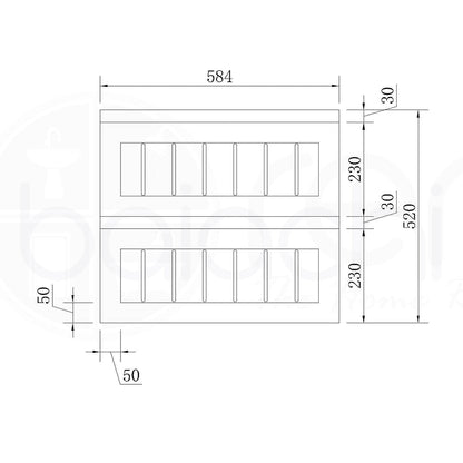 Hampton 600mm PW Wall Hung Bathroom Vanity Cabinet