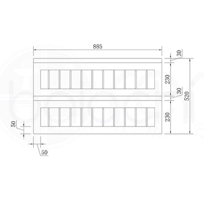 Hampton 900mm PW Wall Hung Bathroom Vanity Cabinet