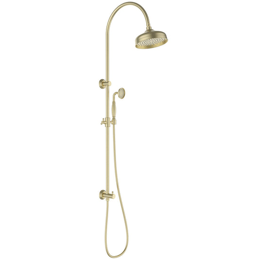 Ikon Clasico round multi function shower Combo Brushed Gold