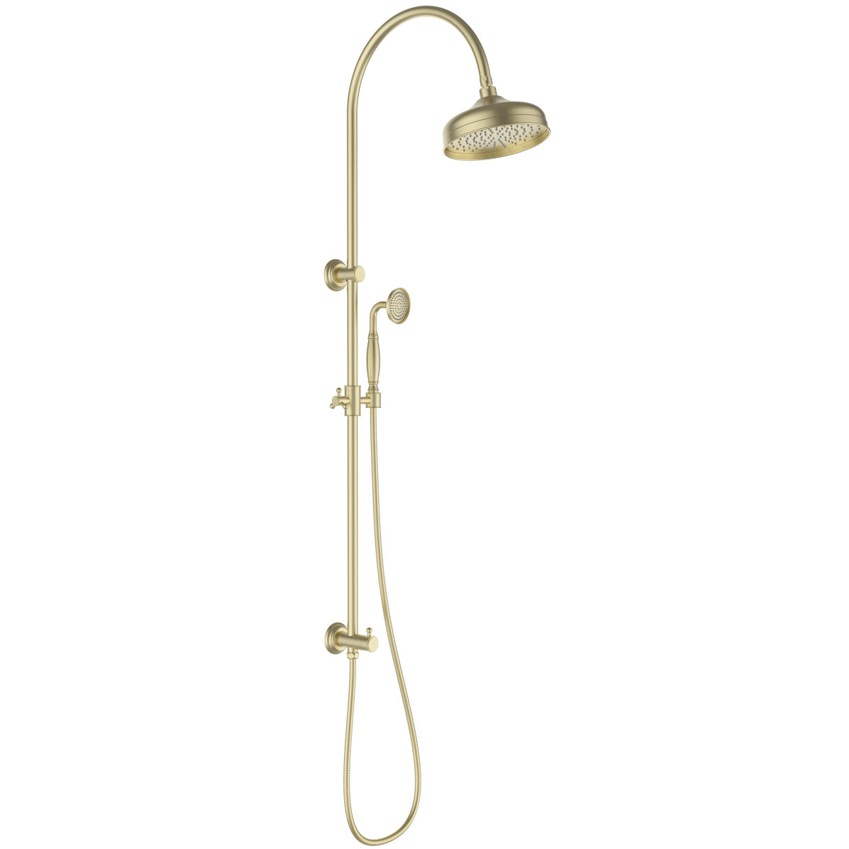 Ikon Clasico round multi function shower Combo Brushed Gold