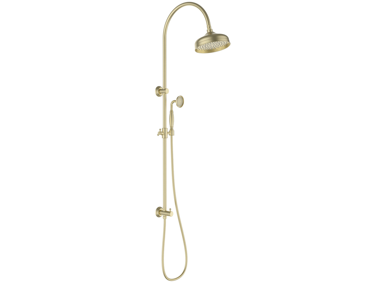 Ikon Clasico round multi function shower Combo Brushed Gold