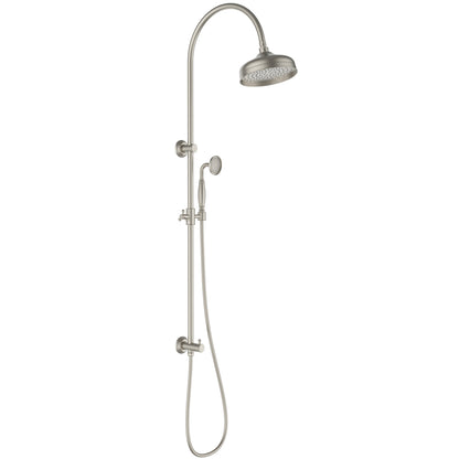 Ikon Clasico round multi function shower Combo Brushed Nickel