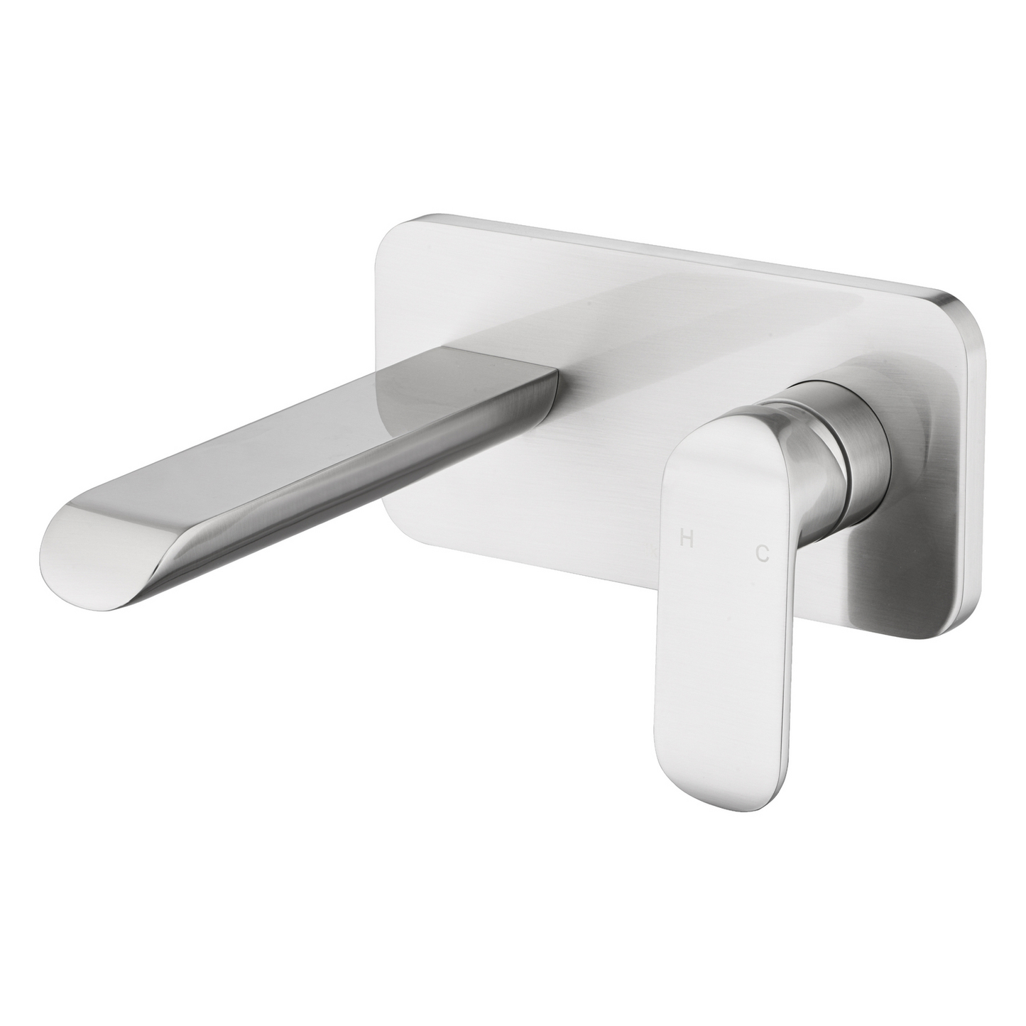 Ikon Kara Wall Mixer With Spout Brushed Nickel