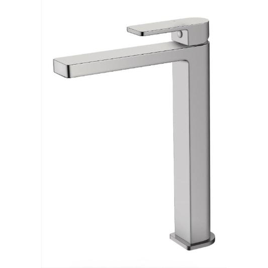 Ikon Flores High Rise Basin Mixer Brushed Nickel