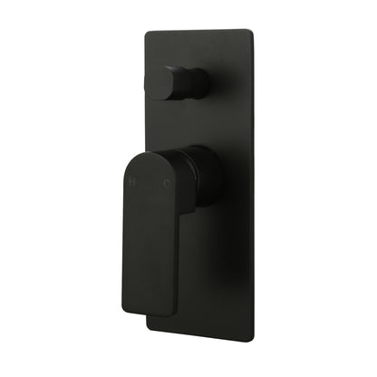 Ikon Flores Wall Mixer with Diverter Matte Black