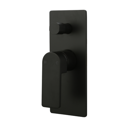 Ikon Flores Wall Mixer with Diverter Matte Black
