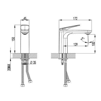 Sulu II Basin Mixer Brushed Nickel