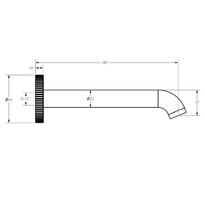 Ikon Linie Round Spout Matte Black