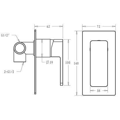 Ikon Ceram Wall Mixer Chrome