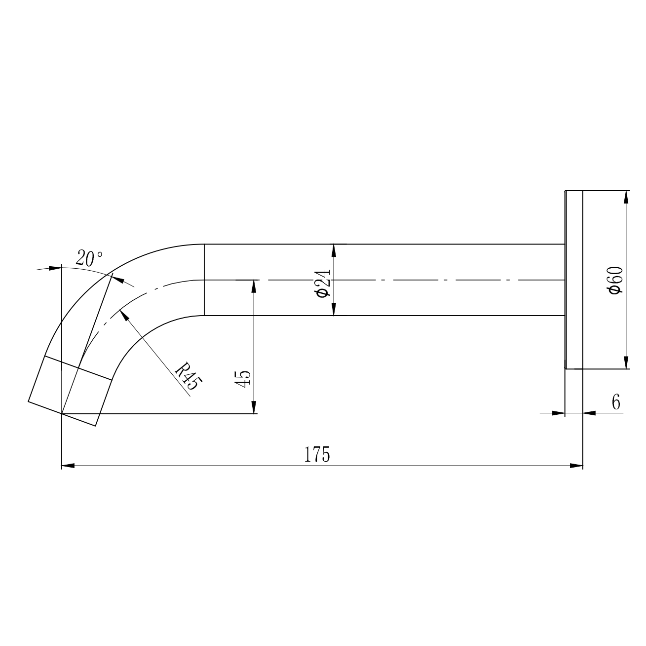 Ikon Soko Round Wall Spout Chrome