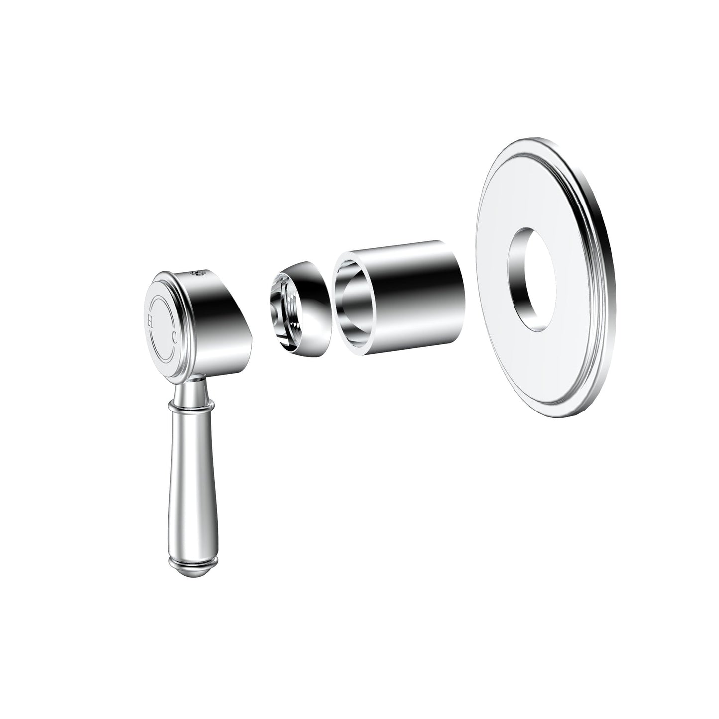 Ikon Clasico Wall Mixer Chrome