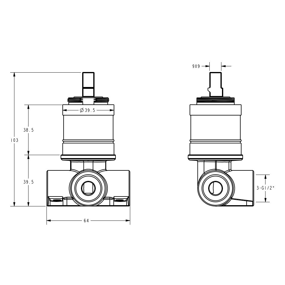 Ikon Clasico Wall Mixer Chrome