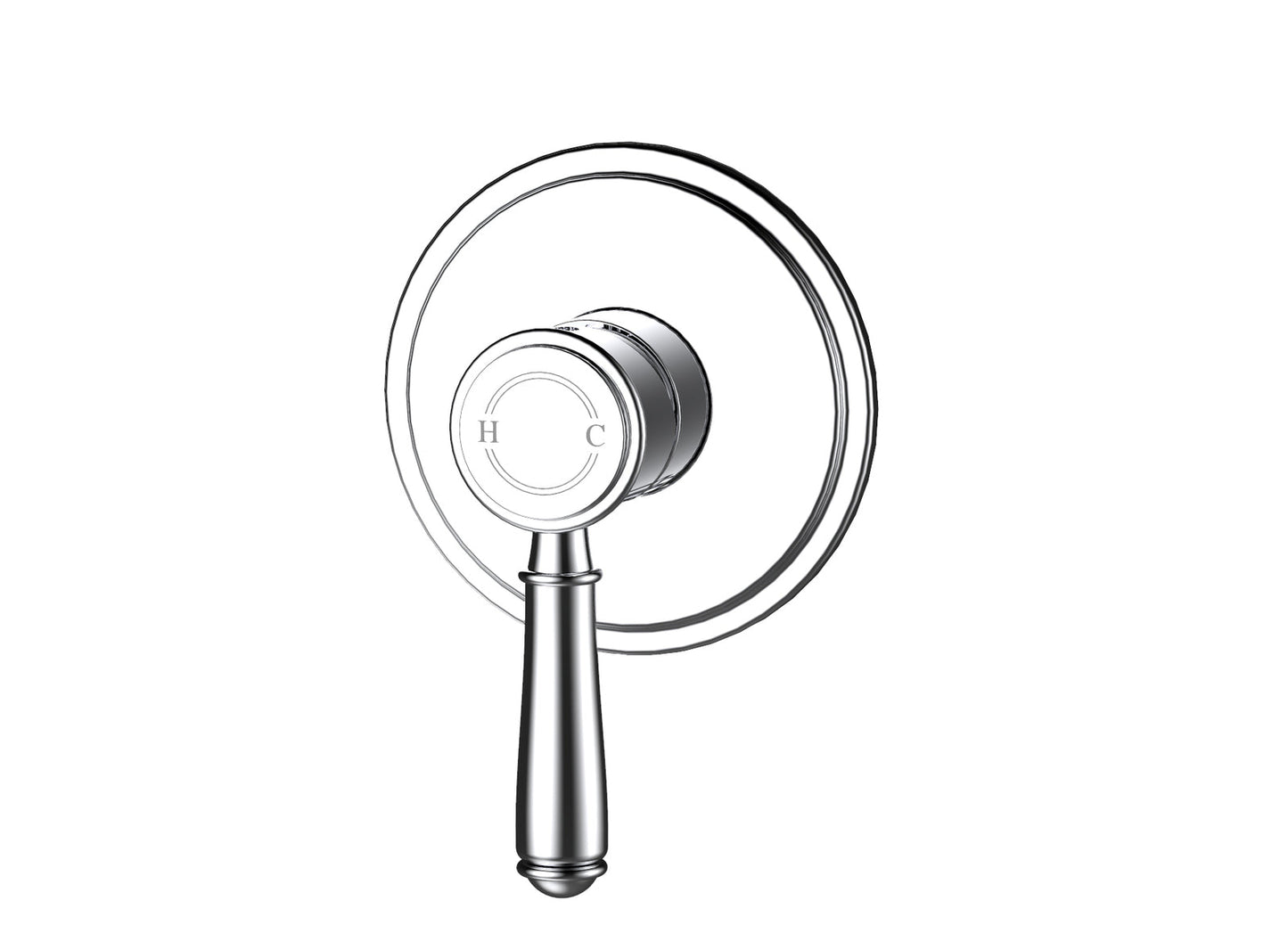 Ikon Clasico Wall Mixer Chrome