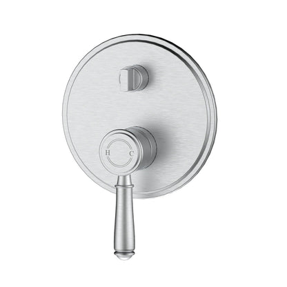 Ikon Clasico Wall Mixer With Diverter Brushed Nickel