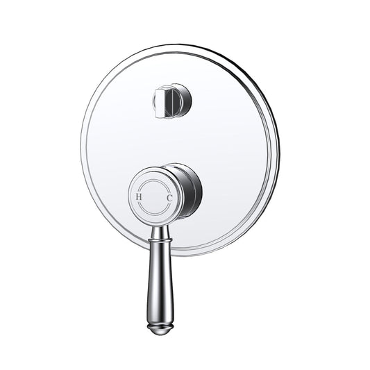 Ikon Clasico Wall Mixer With Diverter Chrome