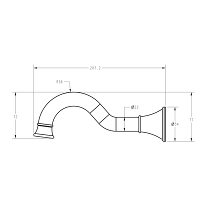 Ikon Clasico Spout Brushed Nickel