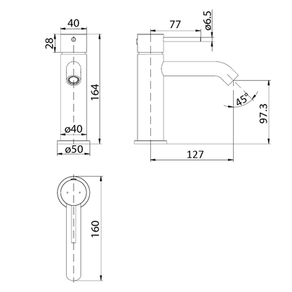 Ikon Hali Basin Mixer Brushed Nickel