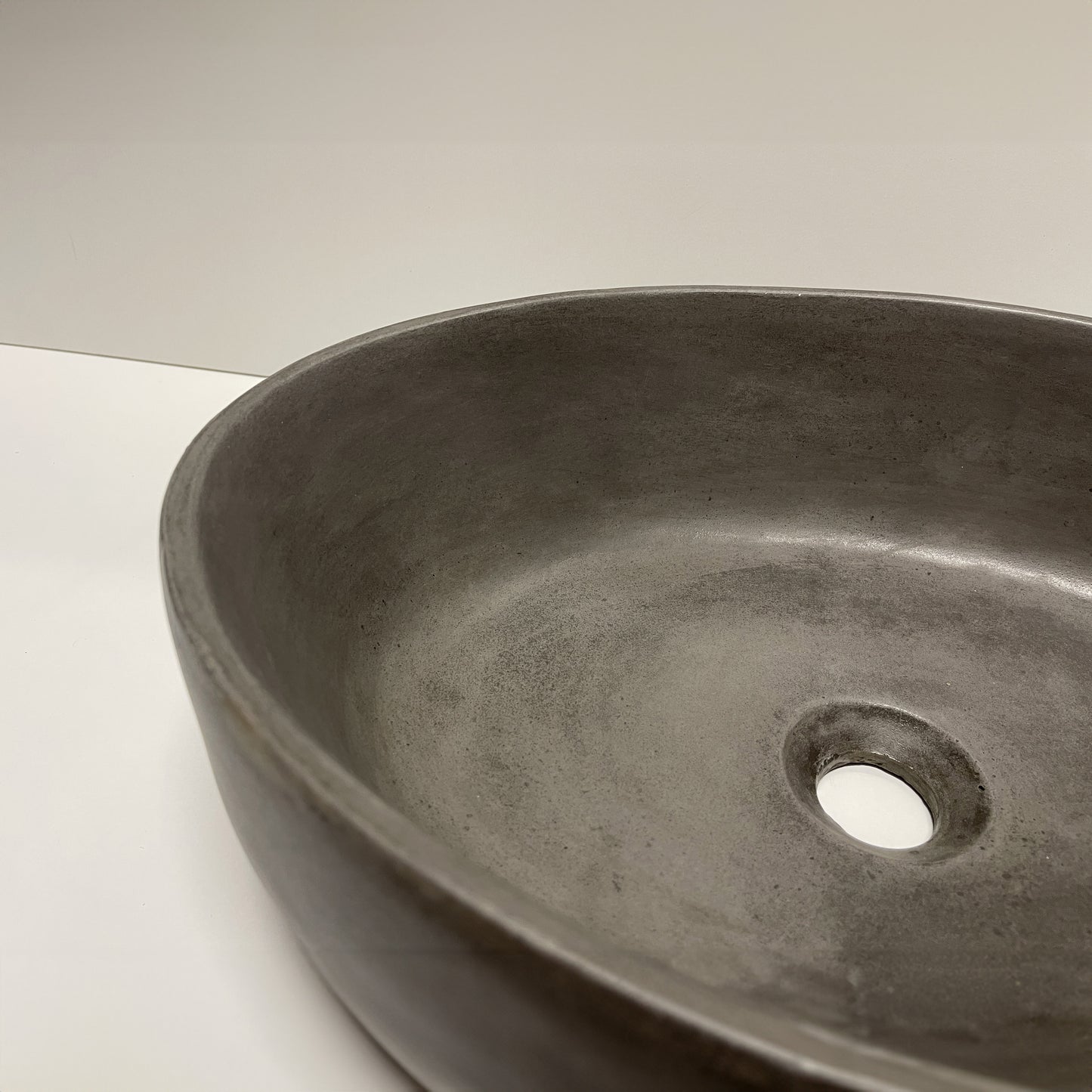 Spring Hill Designs Helia Petite Oval Above Counter Concrete Basin Charcoal