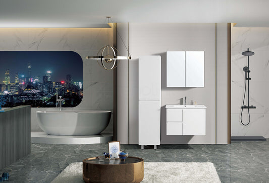 Ivana 750mm PVC Water Proof Wall Hung Bathroom Vanity Left Drawers Cabinet