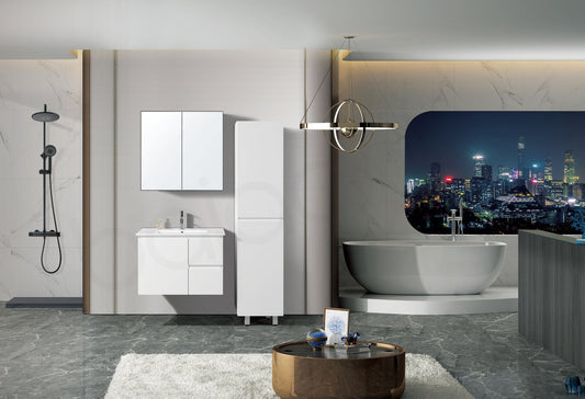 Ivana 750mm PVC Water Proof Wall Hung Bathroom Vanity Right Drawers Cabinet