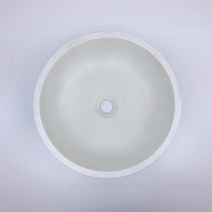 Spring Hill Designs Elios Circular Above Counter Concrete Basin Ivory