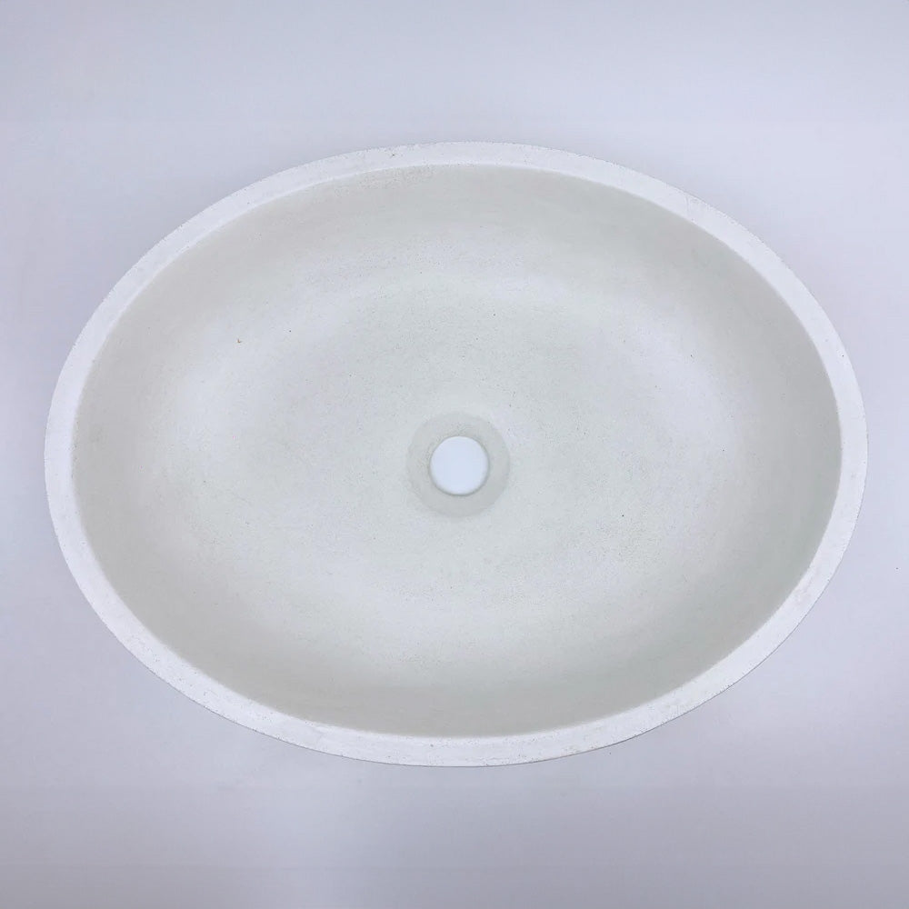 Spring Hill Designs Helia Oval Above Counter Concrete Basin Ivory