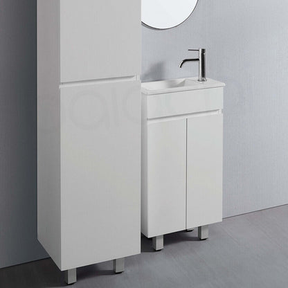 Jasmin 465mm Slim PVC Water Proof Bathroom Vanity Cabinet Ceramic Basin