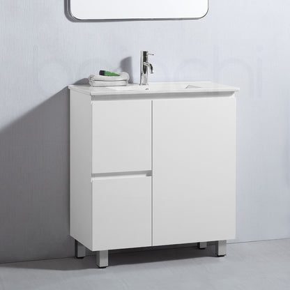 Lucena 750mm Slim Left Drawer PVC Water Proof Bathroom Vanity Cabinet